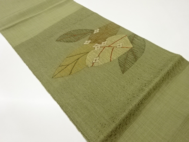 JAPANESE NAGOYA OBI / TSUMUGI / WOVEN FLOWER